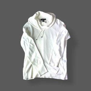 Ellen Tracy White Cowl Neck Top